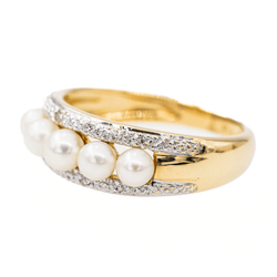 Bague Or jaune Perle - Castafiore