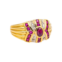 Bague Or jaune Rubis - Castafiore
