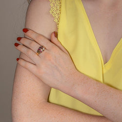 Bague Or jaune Rubis - Castafiore
