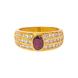 Bague Or jaune Rubis - Castafiore