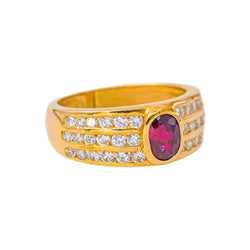 Bague Or jaune Rubis - Castafiore