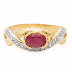 Bague Or jaune Rubis - Castafiore