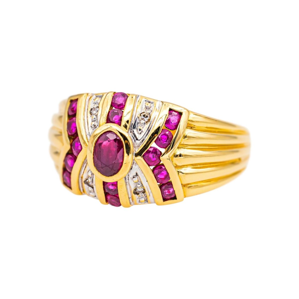 Bague Or jaune Rubis - Castafiore