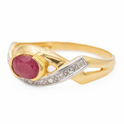 Bague Or jaune Rubis - Castafiore