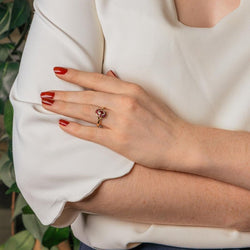 Bague Or jaune Rubis traité - Castafiore