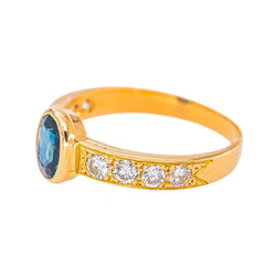 Bague Or jaune Saphir - Castafiore