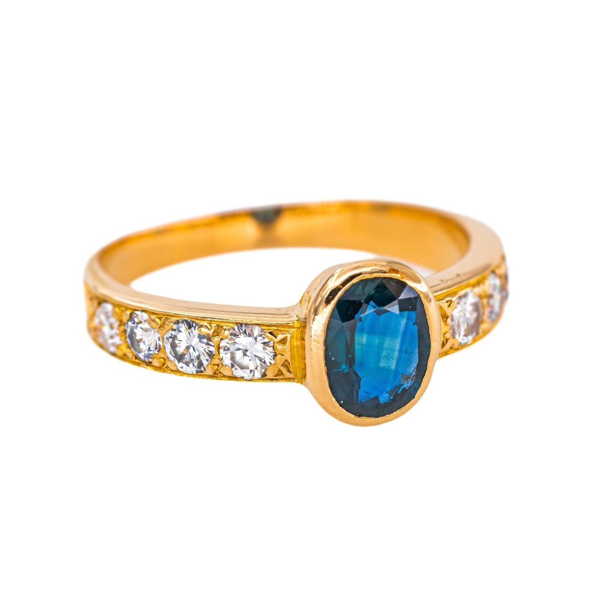 Bague Or jaune Saphir - Castafiore