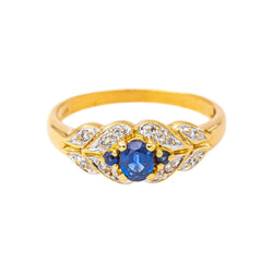 Bague Or jaune Saphir - Castafiore