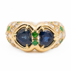 Bague Or jaune Saphir - Castafiore
