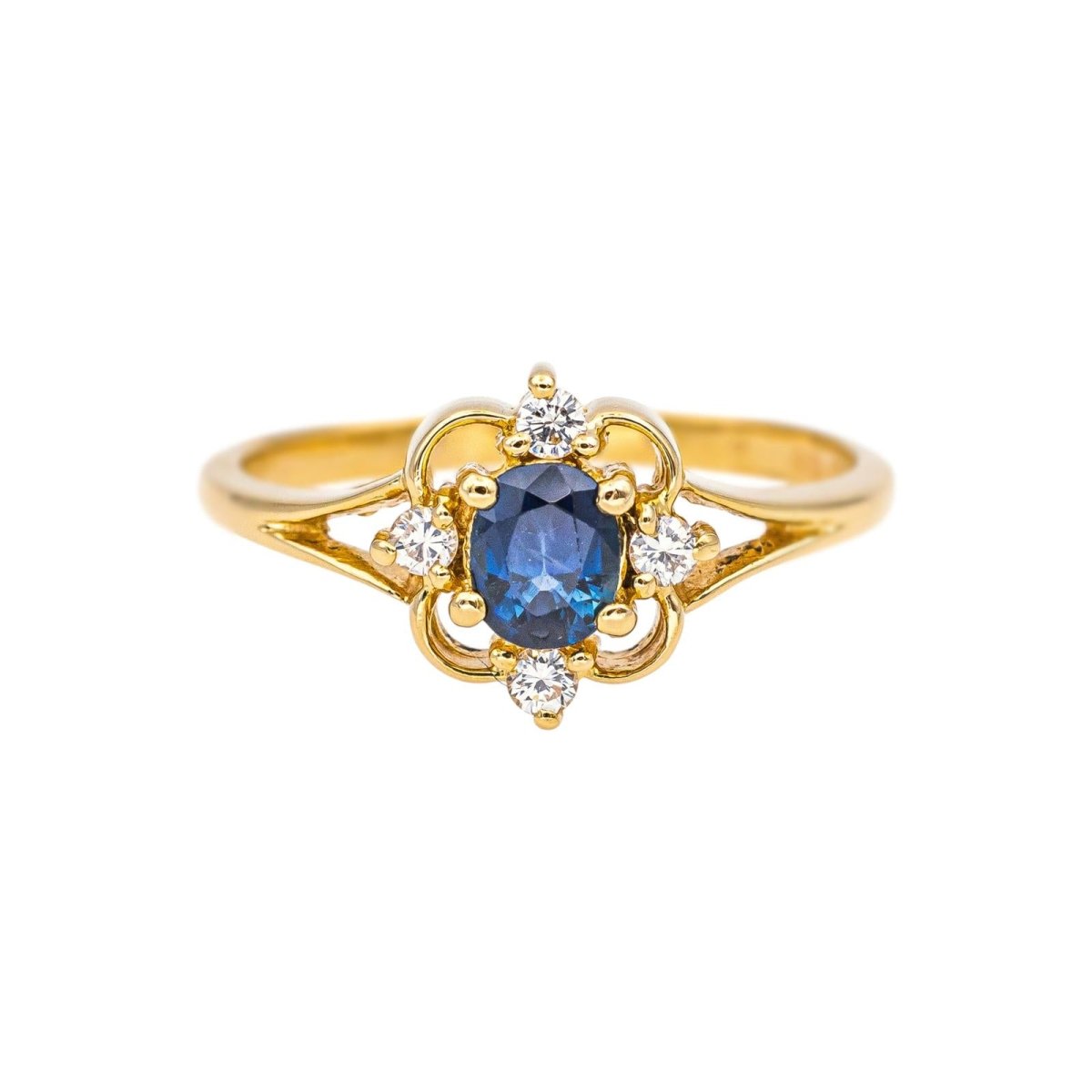 Bague Or jaune Saphir - Castafiore