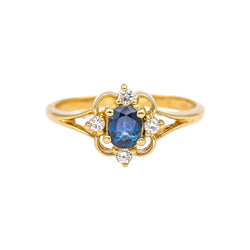 Bague Or jaune Saphir - Castafiore
