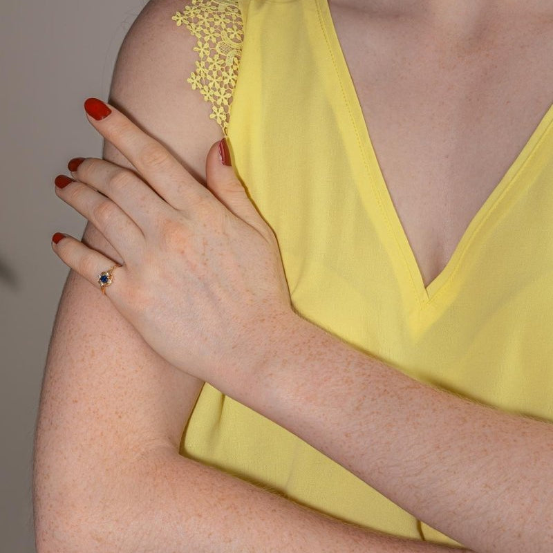 Bague Or jaune Saphir - Castafiore