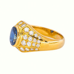 Bague Or jaune Saphir - Castafiore