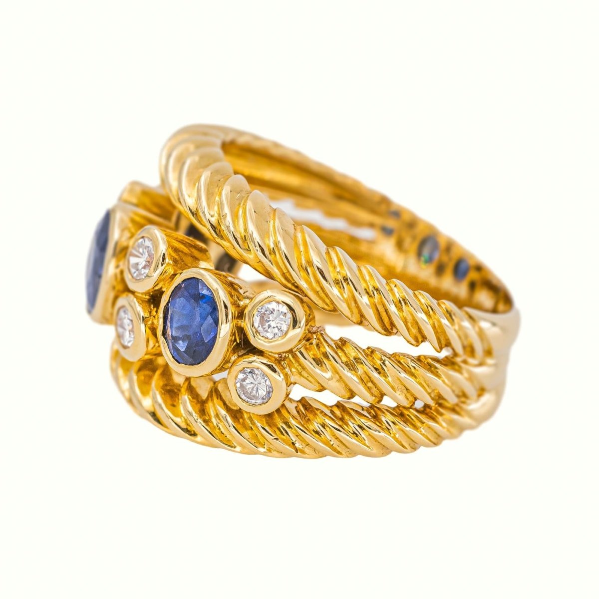 Bague Or jaune Saphir - Castafiore