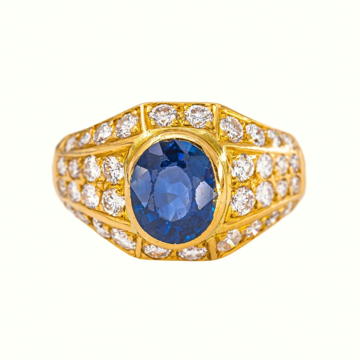 Bague Or jaune Saphir - Castafiore