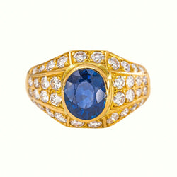 Bague Or jaune Saphir - Castafiore