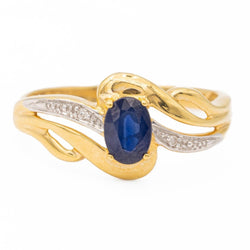 Bague Or jaune Saphir - Castafiore