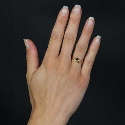 Bague or jaune saphir - Castafiore
