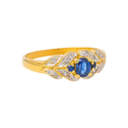 Bague Or jaune Saphir - Castafiore