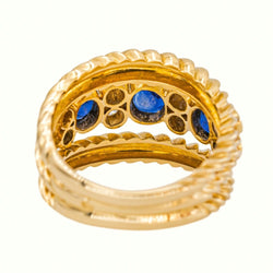 Bague Or jaune Saphir - Castafiore