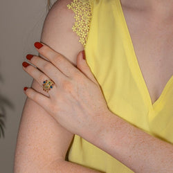 Bague Or jaune Saphir - Castafiore
