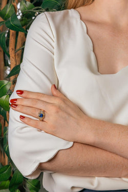 Bague Or jaune Saphir - Castafiore