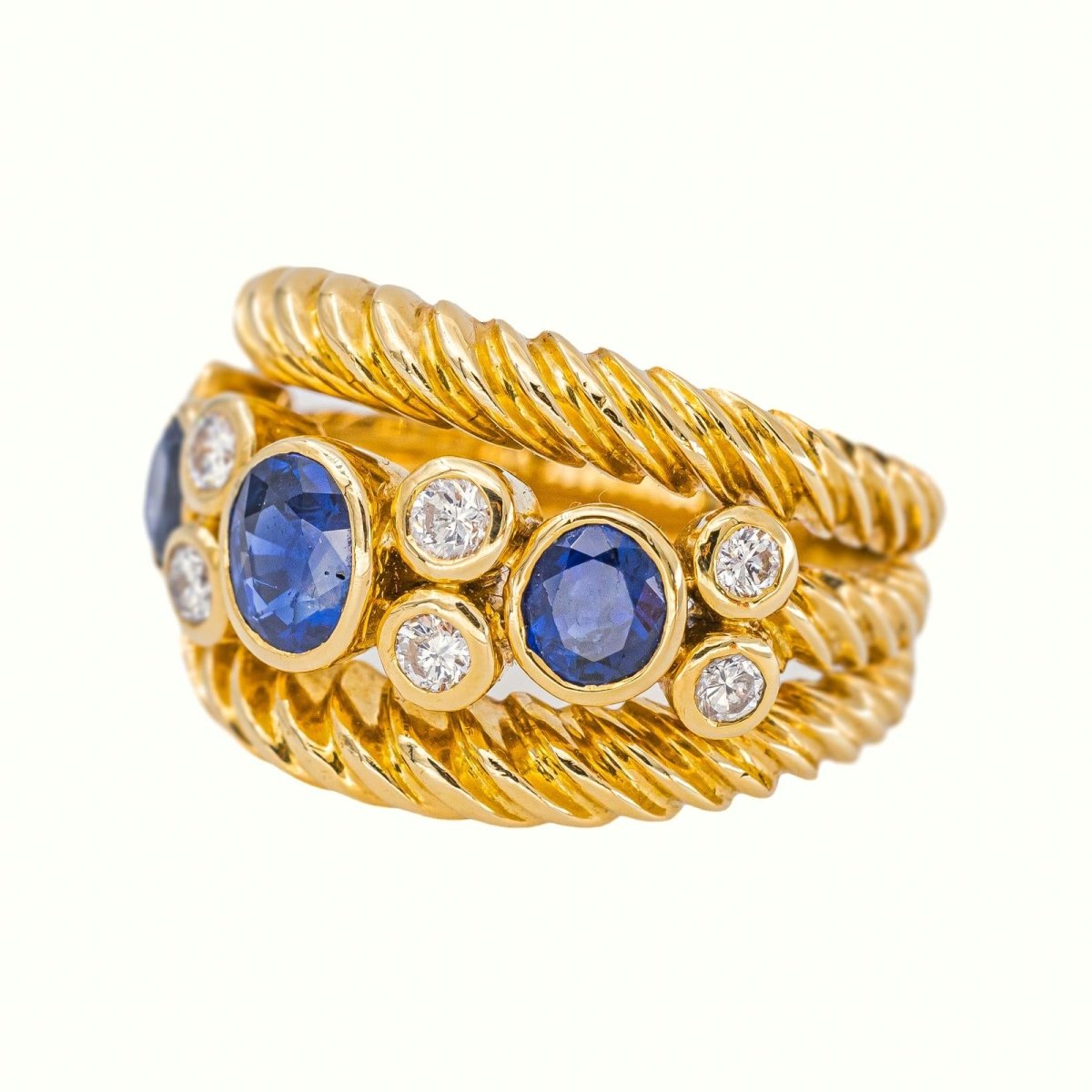 Bague Or jaune Saphir - Castafiore