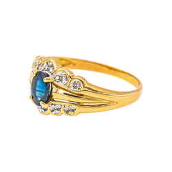 Bague Or jaune Saphir - Castafiore