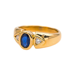 Bague Or jaune Saphir - Castafiore