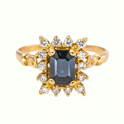 Bague Or jaune Saphir - Castafiore