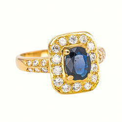 Bague Or jaune Saphir - Castafiore