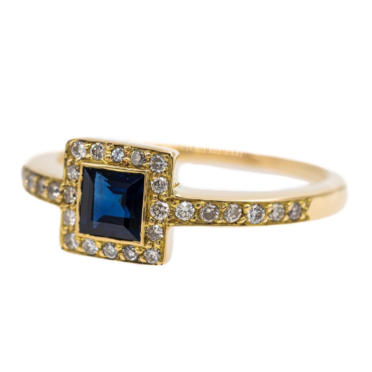 Bague Or jaune Saphir - Castafiore