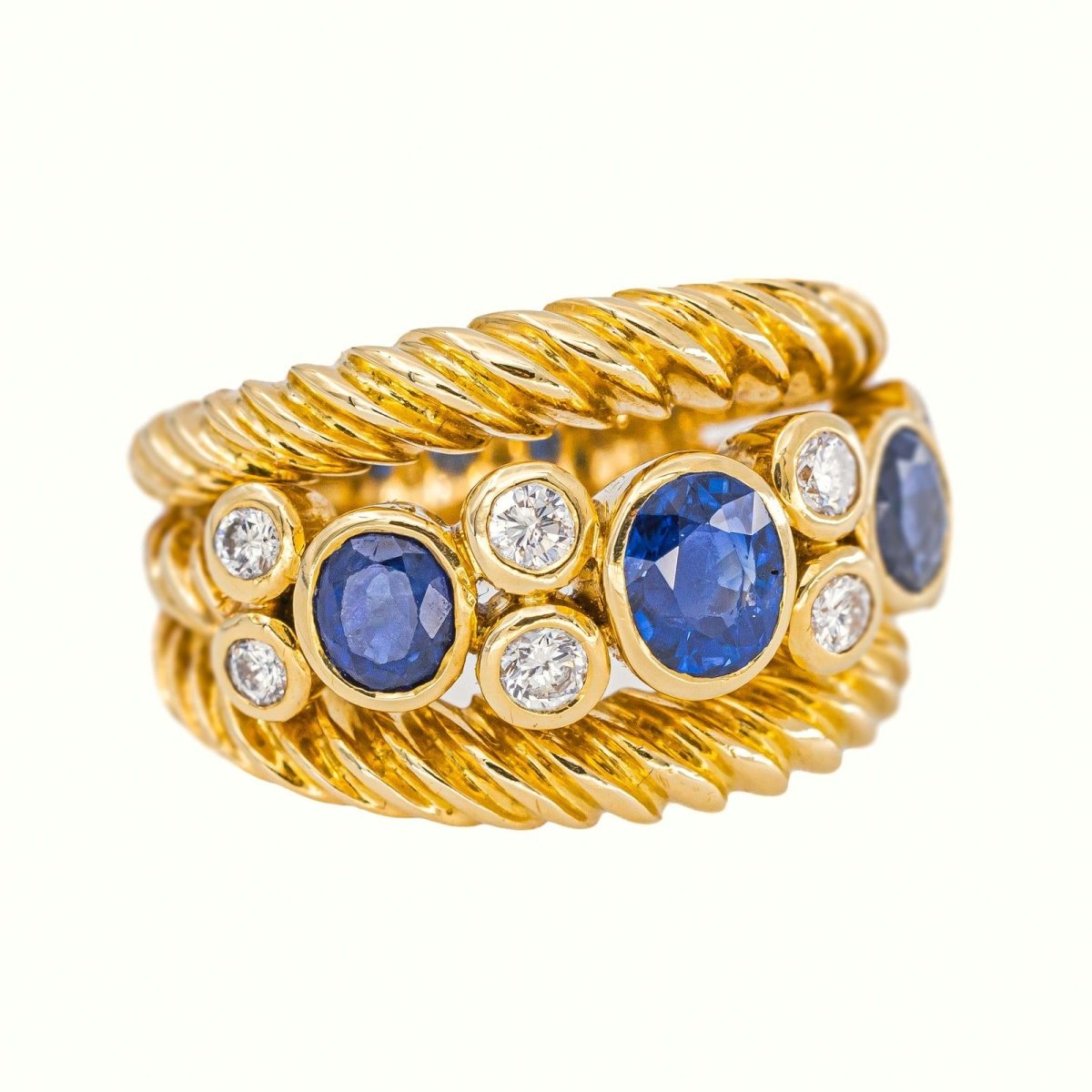 Bague Or jaune Saphir - Castafiore