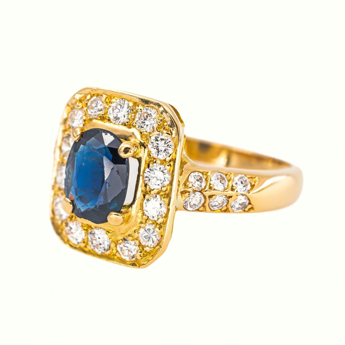 Bague Or jaune Saphir - Castafiore