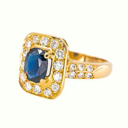 Bague Or jaune Saphir - Castafiore