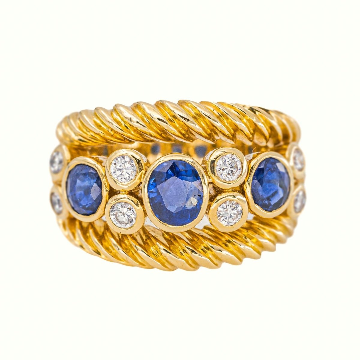 Bague Or jaune Saphir - Castafiore