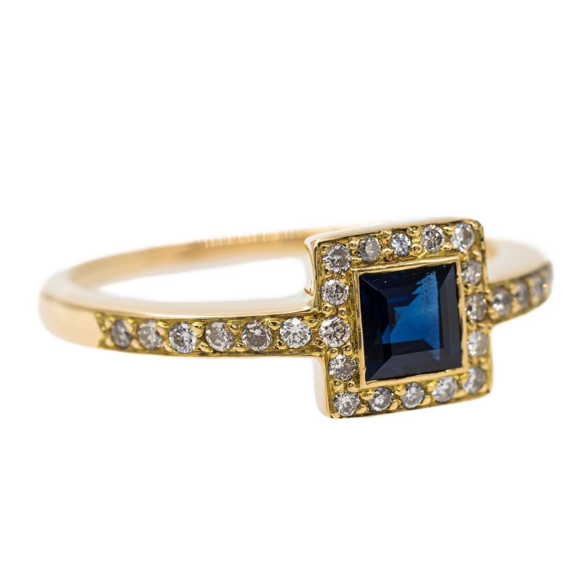 Bague Or jaune Saphir - Castafiore