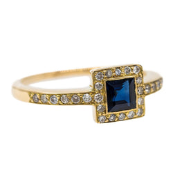 Bague Or jaune Saphir - Castafiore
