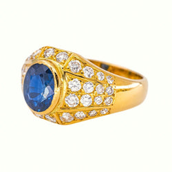 Bague Or jaune Saphir - Castafiore
