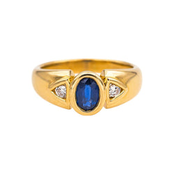 Bague Or jaune Saphir - Castafiore
