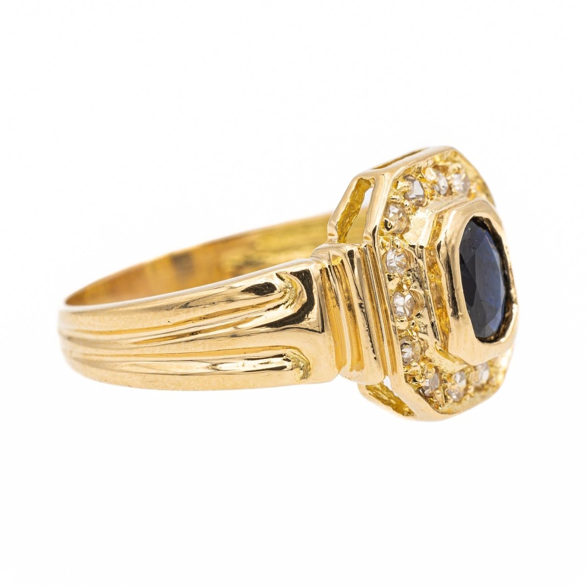 Bague Or jaune Saphir - Castafiore