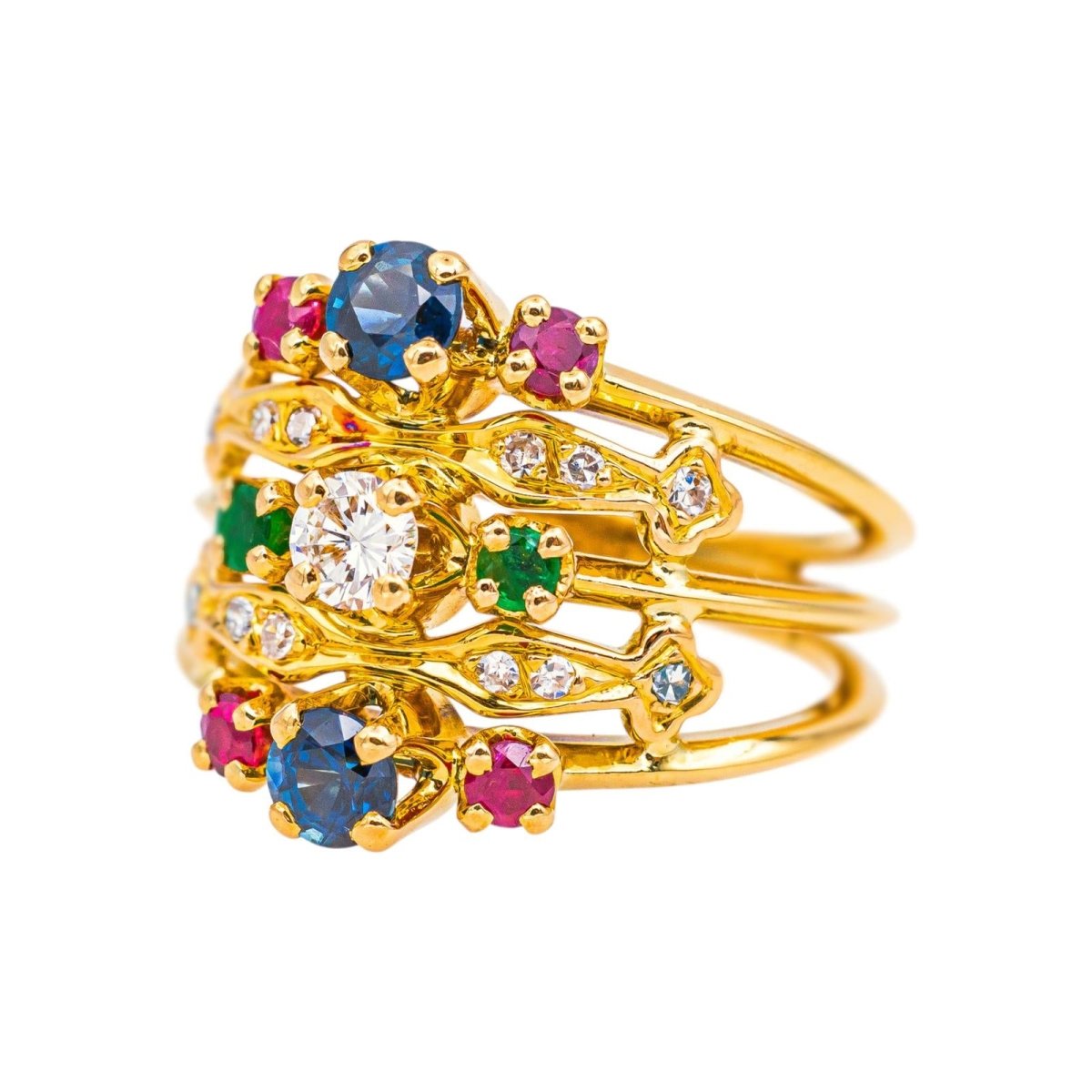 Bague Or jaune Saphir - Castafiore