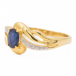 Bague Or jaune Saphir - Castafiore