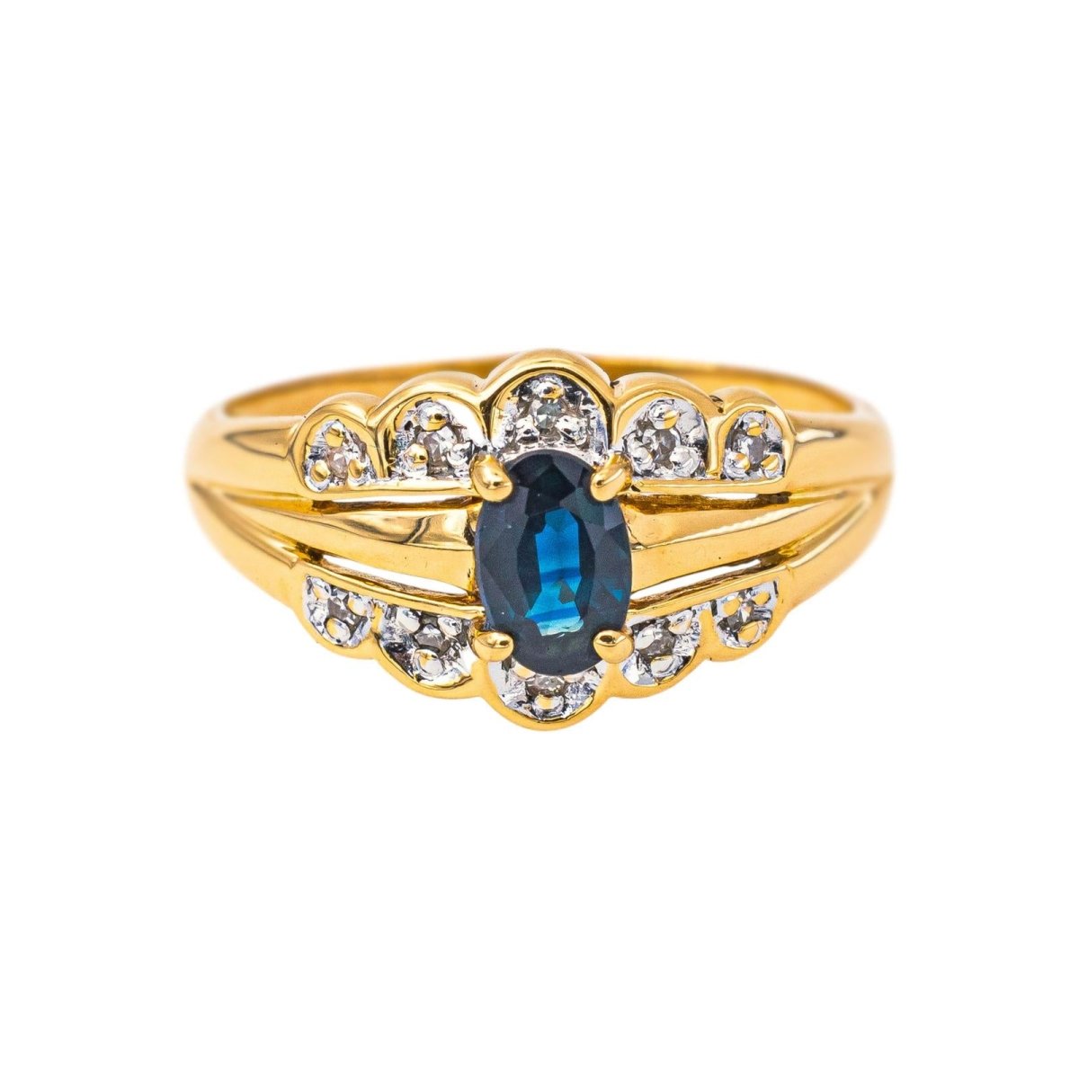 Bague Or jaune Saphir - Castafiore