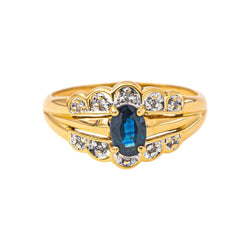 Bague Or jaune Saphir - Castafiore