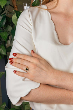 Bague Or jaune Saphir - Castafiore