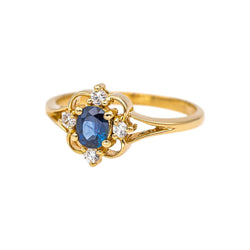 Bague Or jaune Saphir - Castafiore