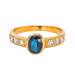 Bague Or jaune Saphir - Castafiore