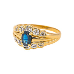 Bague Or jaune Saphir - Castafiore