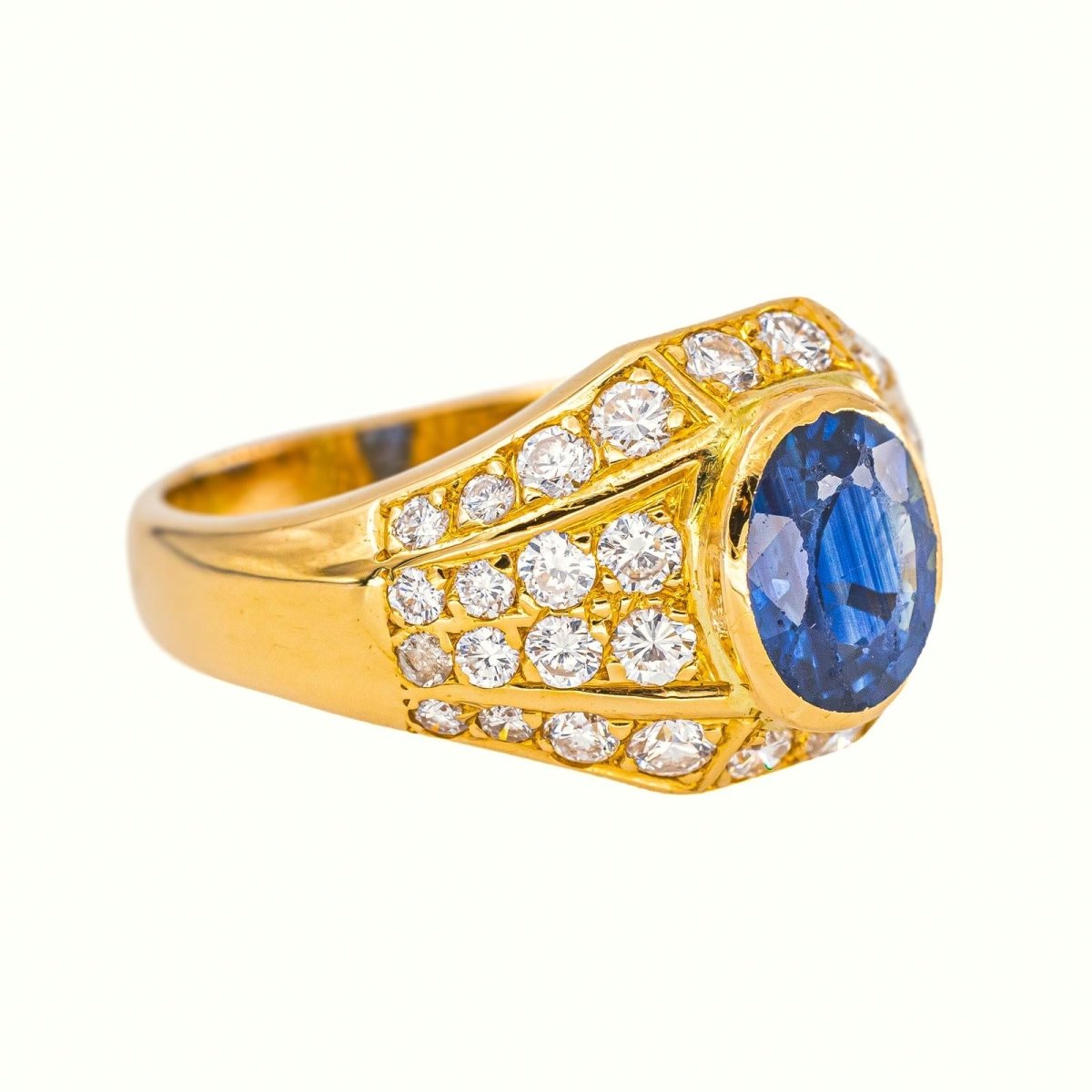Bague Or jaune Saphir - Castafiore